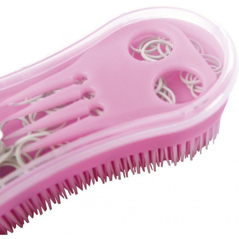 Horse brush complete with elastics and comb - 0611