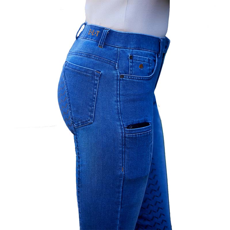 Denim riding breeches mod. luna 5 pockets for woman - 3967