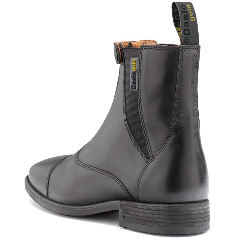 Daslo gold riding ankle boots with zip in real leather - 3698