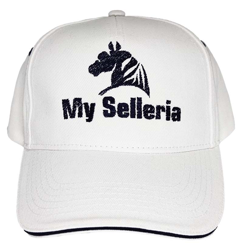 My selleria classic style horse riding cap with embroidery - 0011