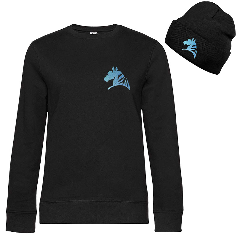 Set sweatshirt fluo model and winter cap for women with my selleria embroidery lifestyle line - 8328