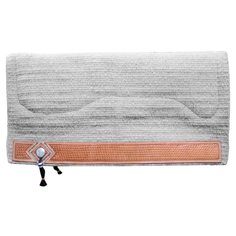 Western saddle pad made of navajo fabric and pure wool - 5075