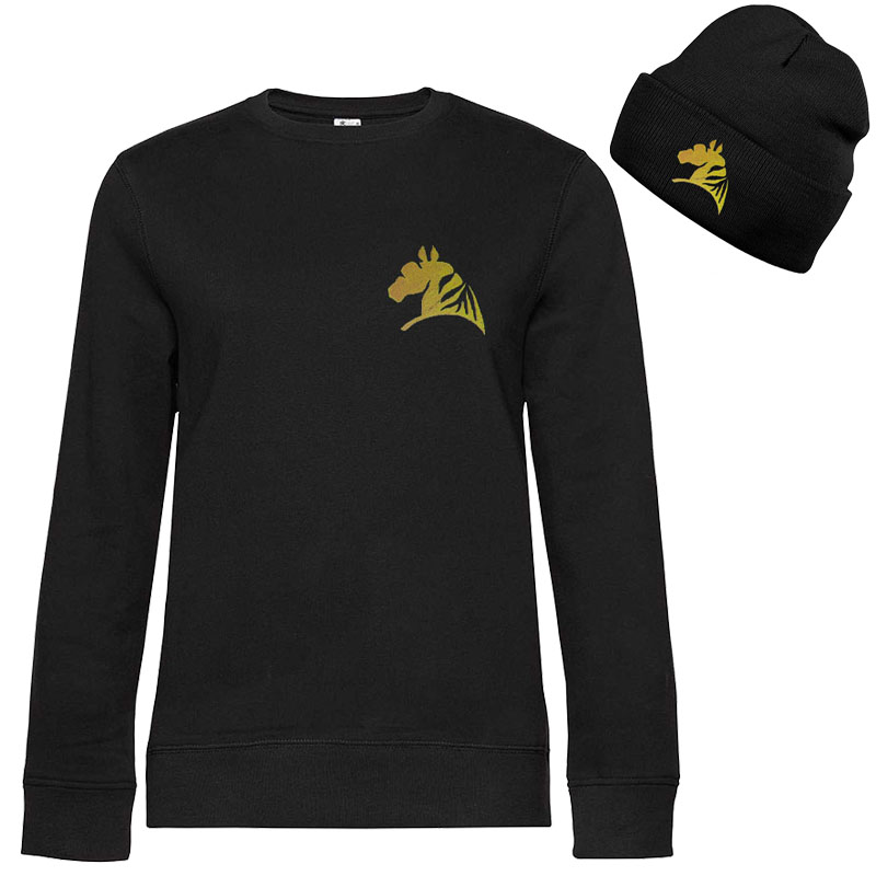 Set sweatshirt fluo model and winter cap for women with my selleria embroidery lifestyle line - 8328