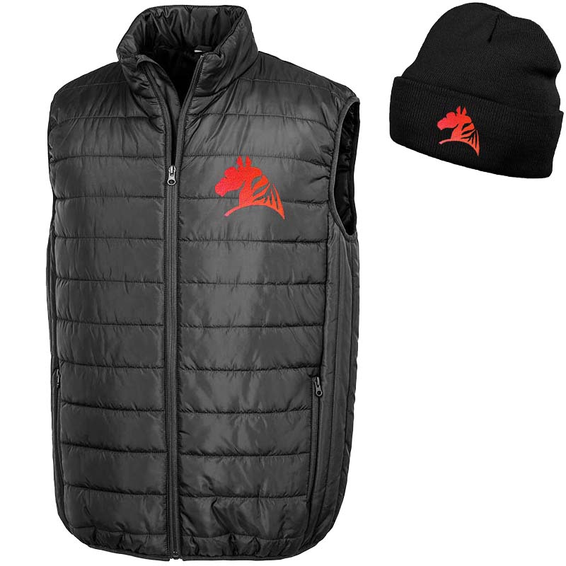 Set unisex vest and winter cap with my selleria embroidery lifestyle line - 8331