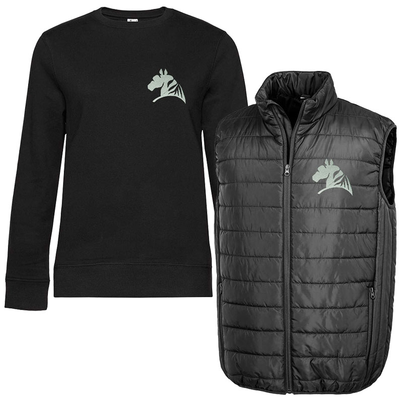 Set sweatshirt and padded vest for women with my selleria embroidery lifestyle line - 8332