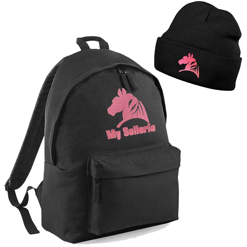 Set classic backpack and lifestyle winter cap with my selleria embroidery - 8333