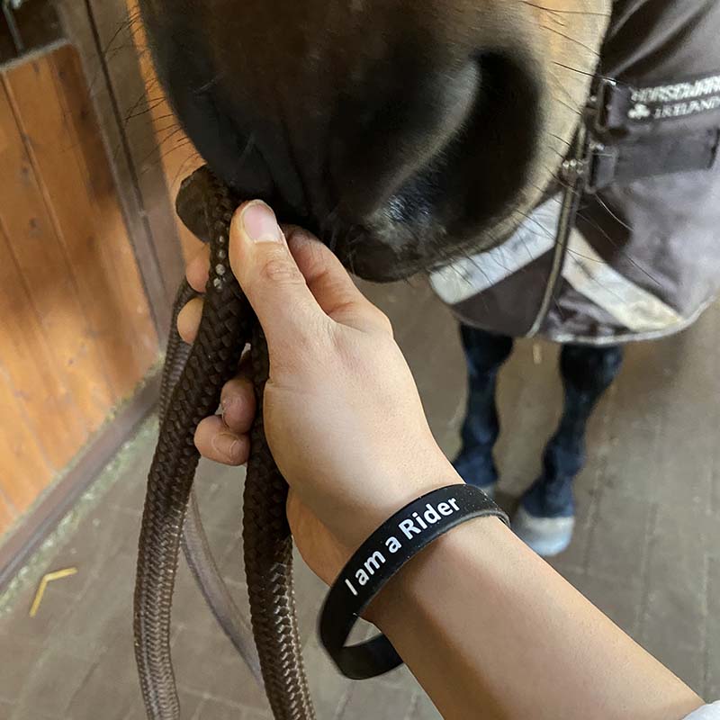 Colorful bracelet with emotional equestrian phrase  - 0038