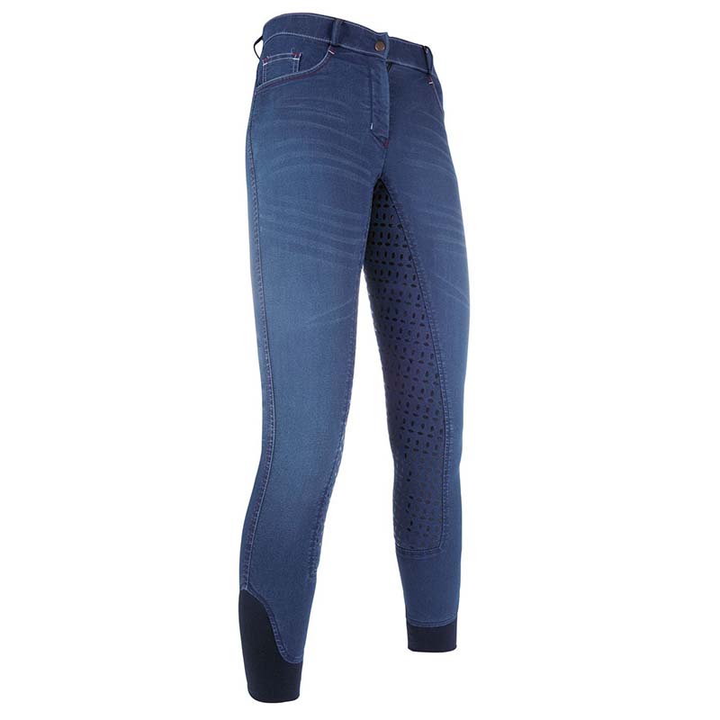 Woman stretch riding jeans with full silicone grip hkm