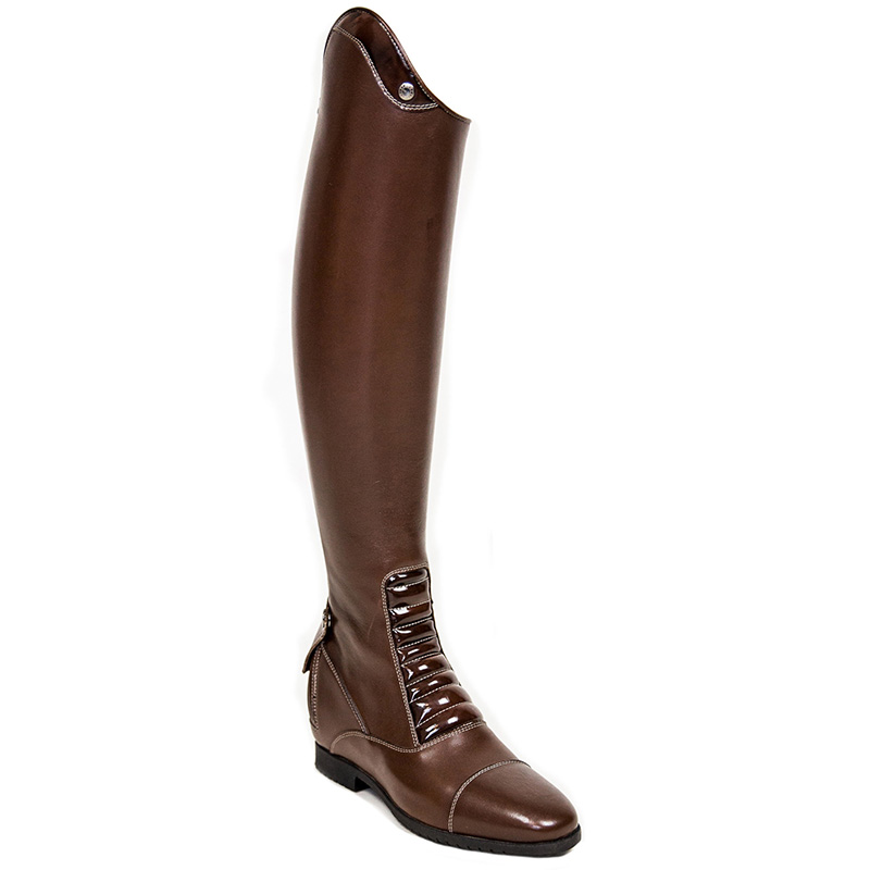 Franceschini riding boots genuine brown leather botticelli model