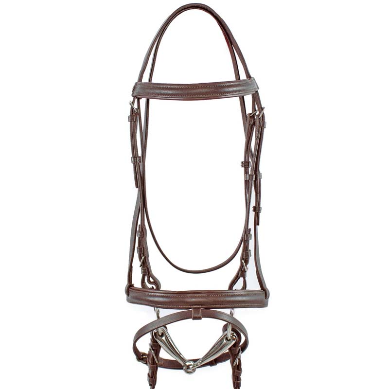 English leather bridle web reins