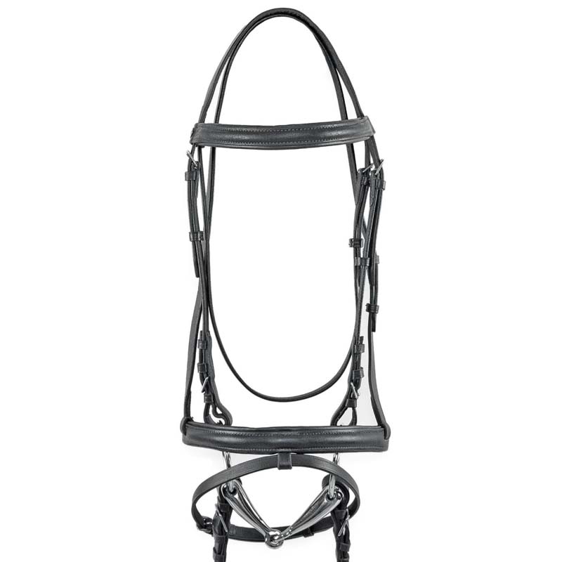 Raised bridle rubber covered reins
