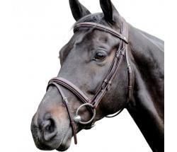 RAISED LEATHER BRIDLE BY PRESTIGE WITH FANCY STITCHING E83 - 2332