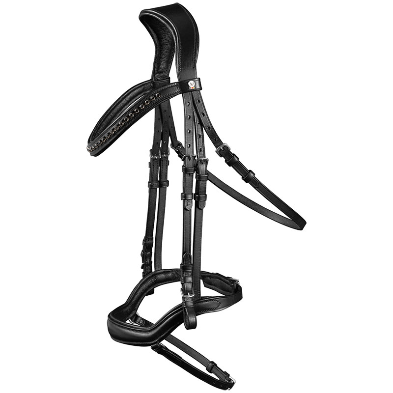 New shape ii x-line leather bridle with rhinestones - 2343