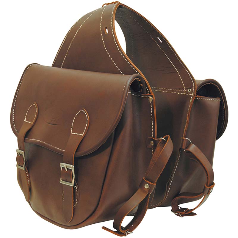Rear saddlebag riding smooth leather of first quality