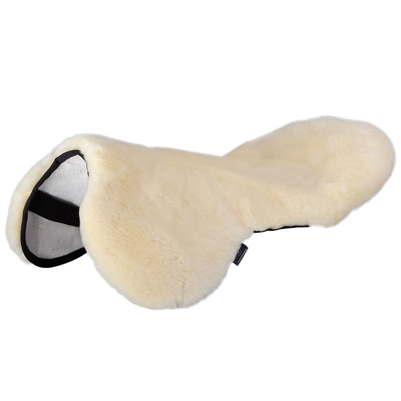 Seat cover in sheepskin for english saddles