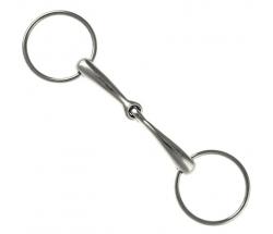 SNAFFLE JOINTED BIT STAINLESS STEEL FULL CURVED MOUTH - 2479