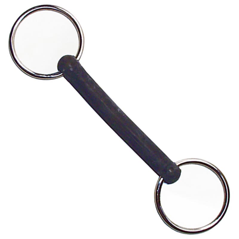 Flexi ring snaffle rubber covered