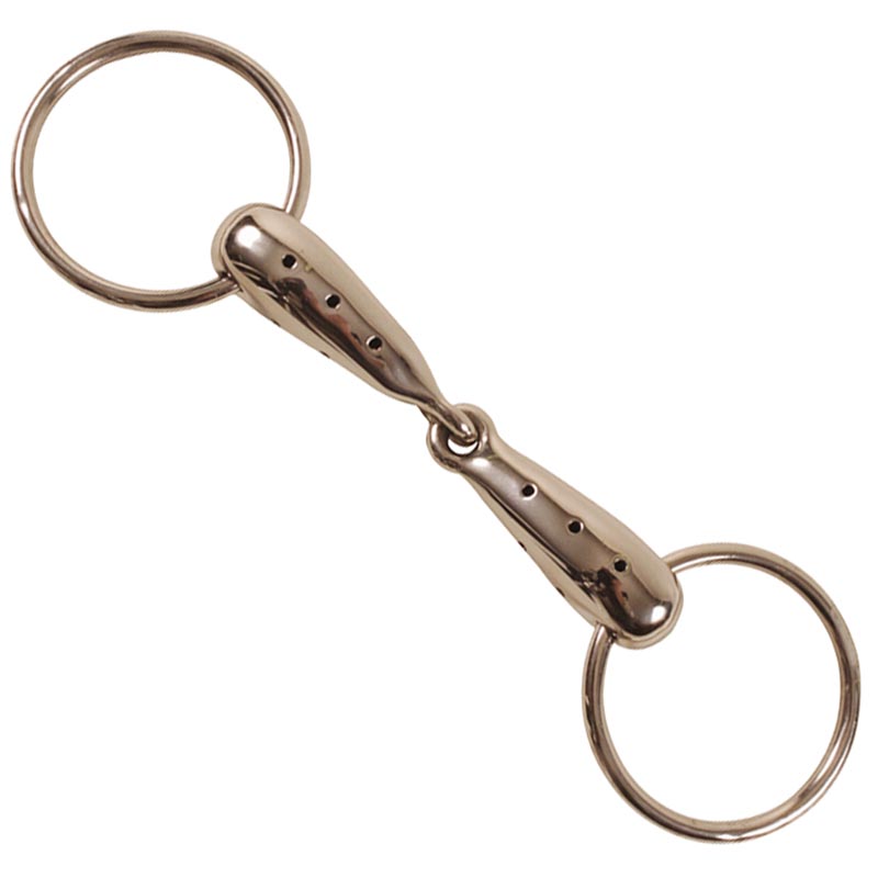 Ring snaffle breathable stainless steel