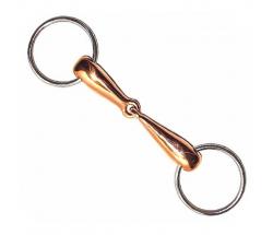 RING SNAFFLE HOLLOW STAINLESS STEEL WITH COPPER MOUTHPIECE - 2486