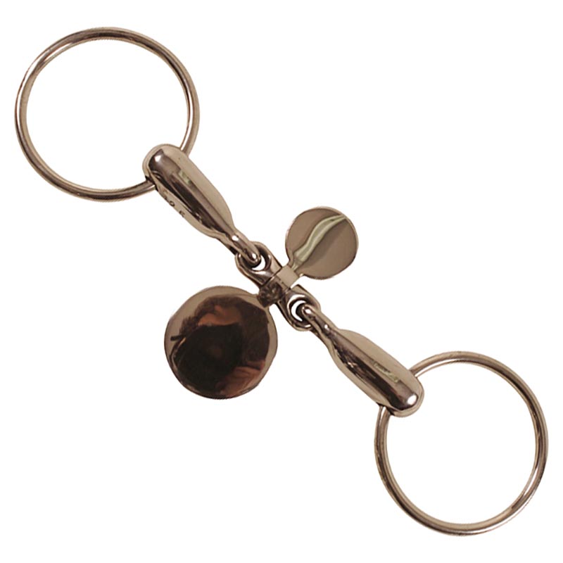 Ring snaffle mouthpiece with closed spoons
