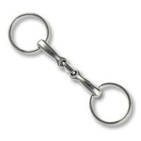 SNAFFLE JOINTED BIT STAINLESS STEEL FULL CURVED MOUTH WITH CENTRAL OLIVE