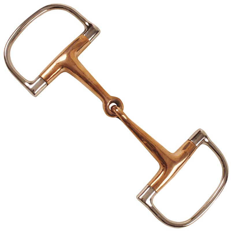 Stainless steel “d” bit with copper mouthpiece