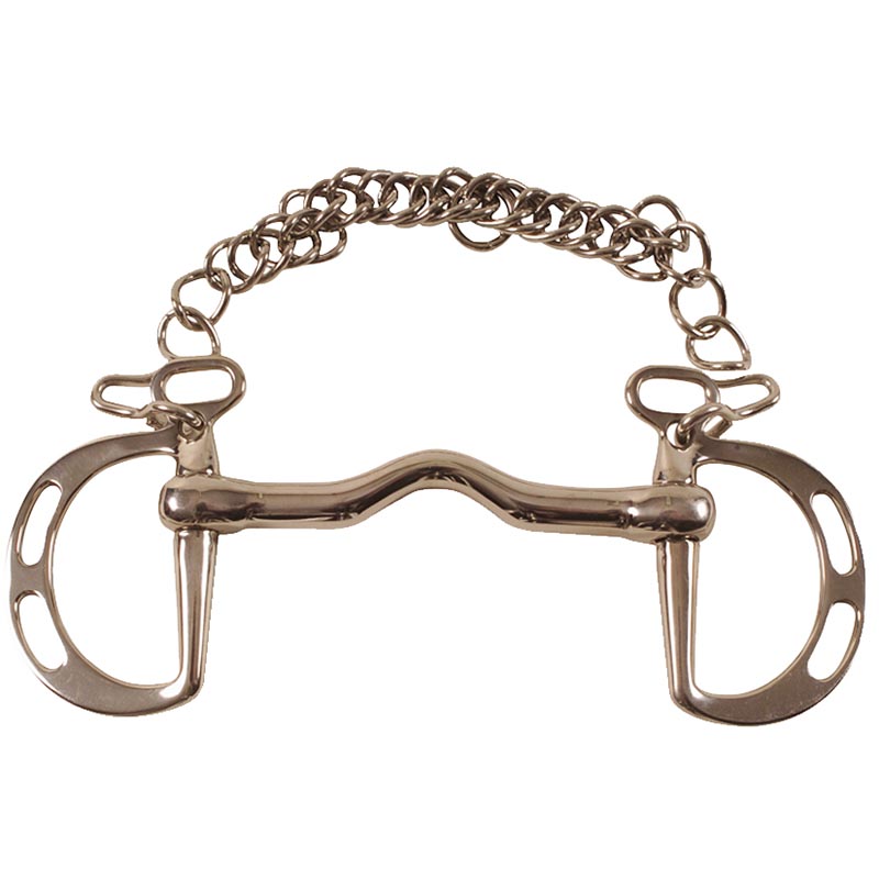 Full stainless steel kimberwick bit port mouthpiece