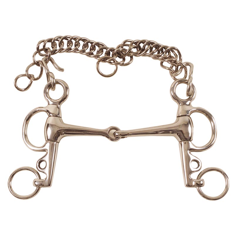 Snaffle bit rings steel pony