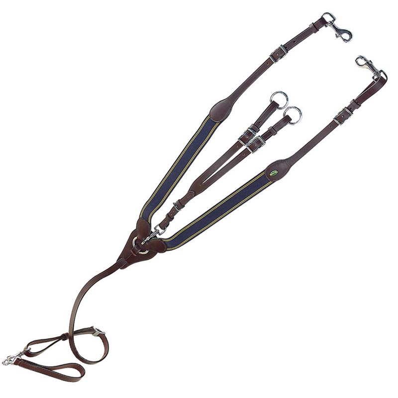 English leather breastplate 2 elastics and martingale