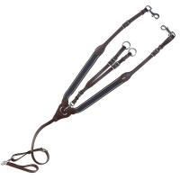 ENGLISH LEATHER BREASTPLATE 2 ELASTICS AND MARTINGALE