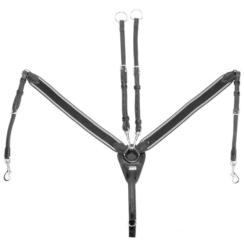 Uke double leather elastic english breastplate with martingale