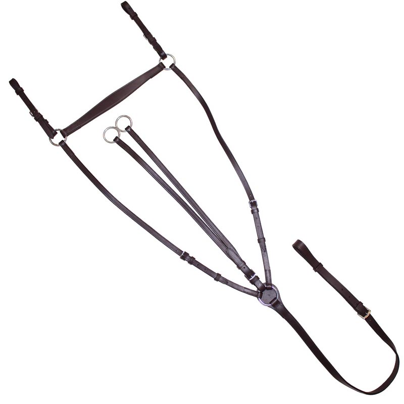 Martingale hunting leather with elastic