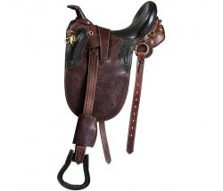 AUSTRALIAN LEATHER SADDLE mod. EXCELSIOR WITH HORN - 2822