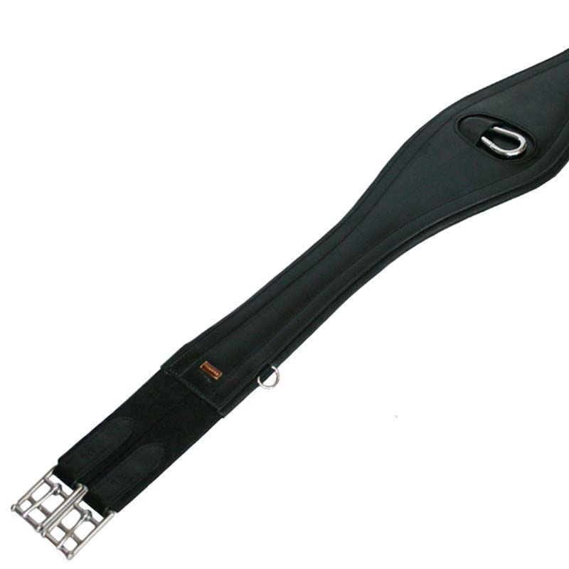English leather shaped girth with elastics