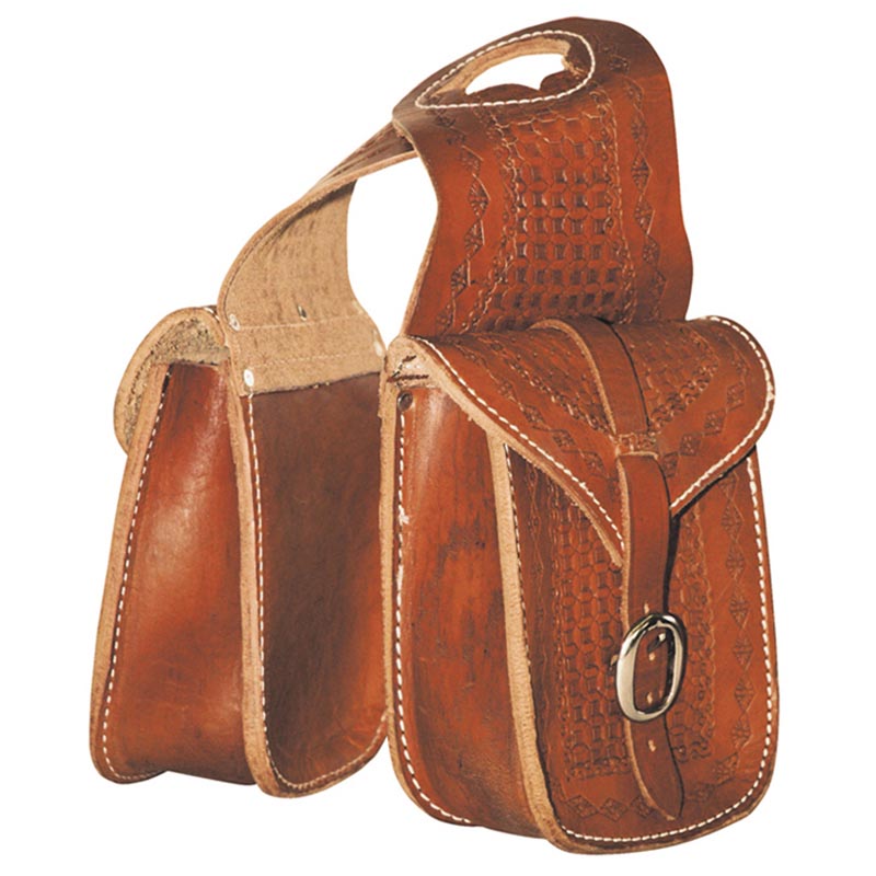 Front saddlebag lakota basket leather