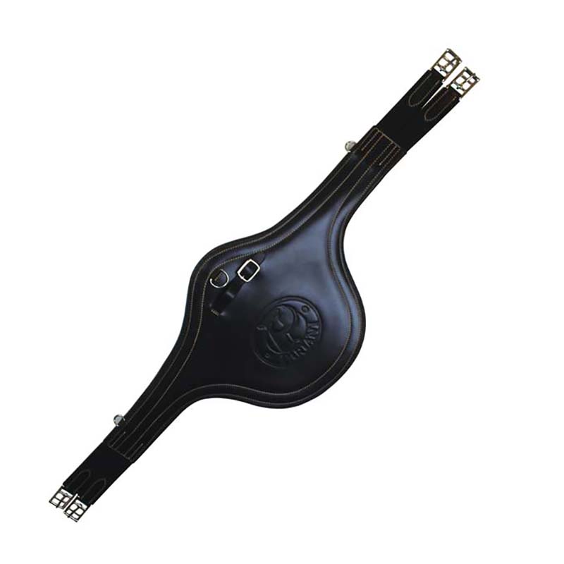 Stud guard girth pariani leather