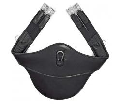 BLACK LEATHER BELLY PROTECTOR GIRTH - 2885