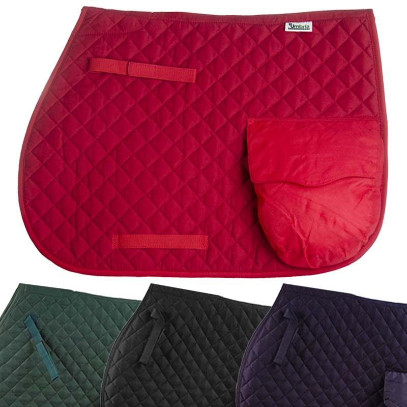 Trekking saddle pad with side pockets