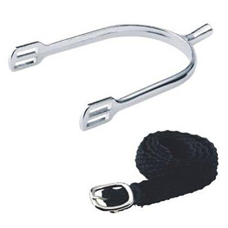Spurs english iron chrome complete with straps