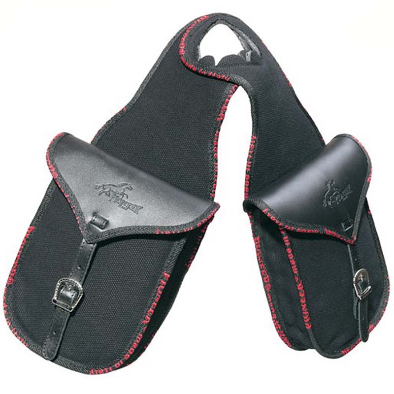 Pioneer front saddlebag double cotton and leather