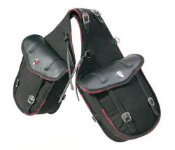 PIONEER REAR SADDLEBAG DOUBLE COTTON AND LEATHER - 0296