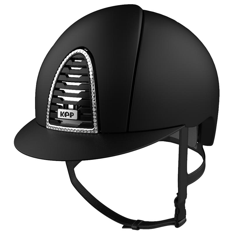 Kep italia helmet model cromo 2.0 textile with swarovski