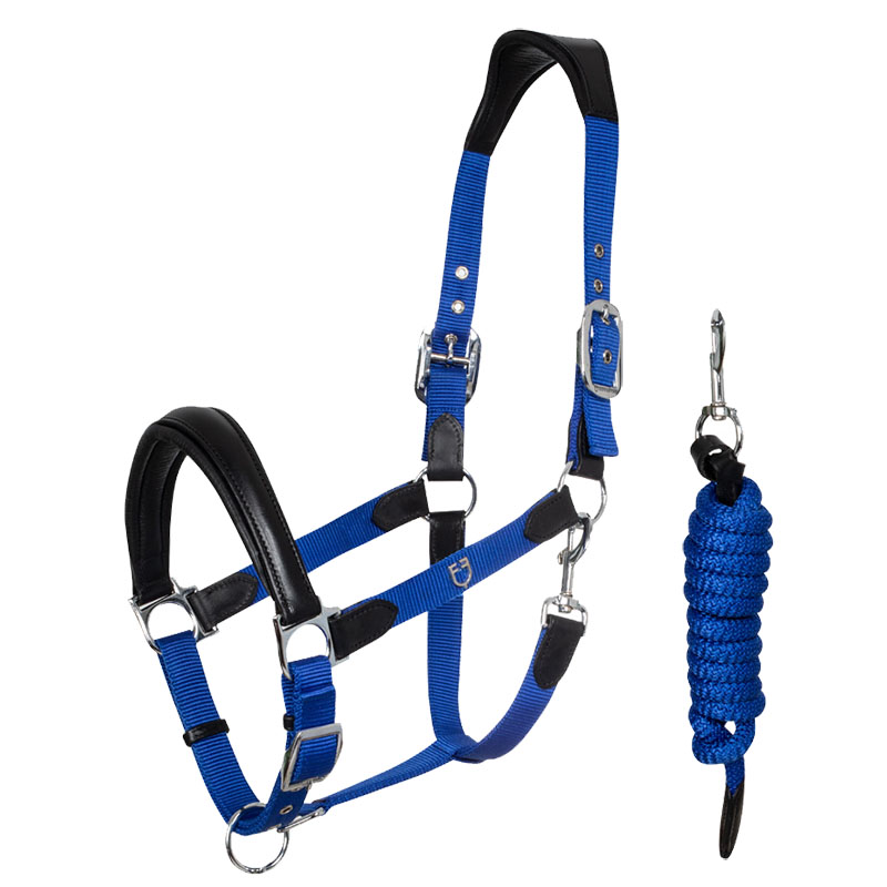 Equestro halter with leather inserts lani model