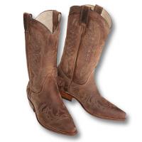 SANCHO BOOTS WESTERN NUBUK BOOTS WITH DECORATION