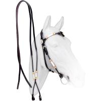 WESTERN TUBULAR LEATHER BRIDLE RAWHIDE DECORATION