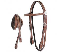 WESTERN SMOOTH LEATHER BRIDLE WITH STITCHING - 4325