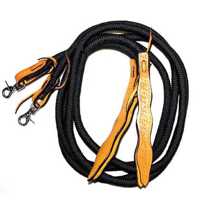 Western reins nylon latigo popper