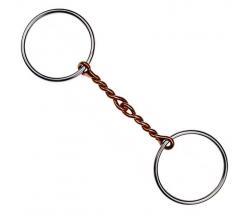 RING SNAFFLE WITH TWISTED COPPER MOUTHPIECE - 4533