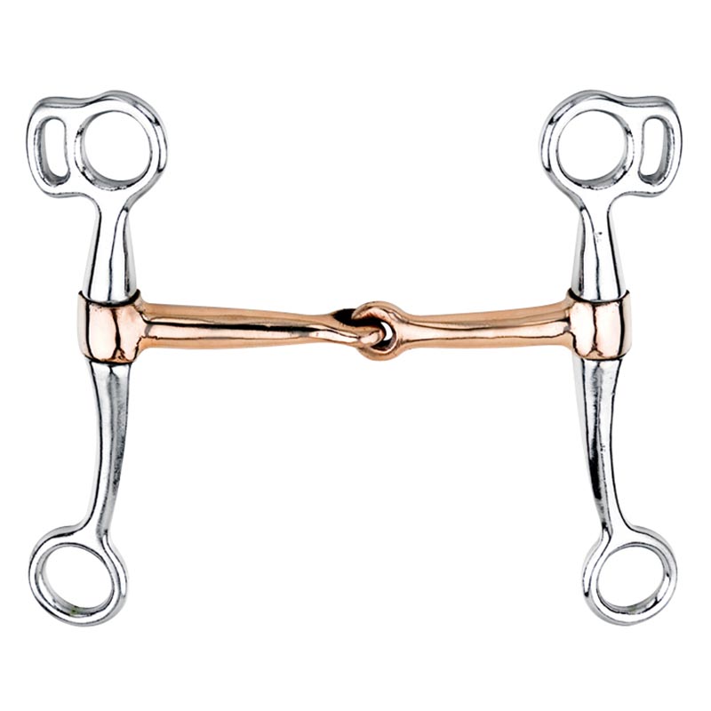 Western bit copper mouthpiece short bars
