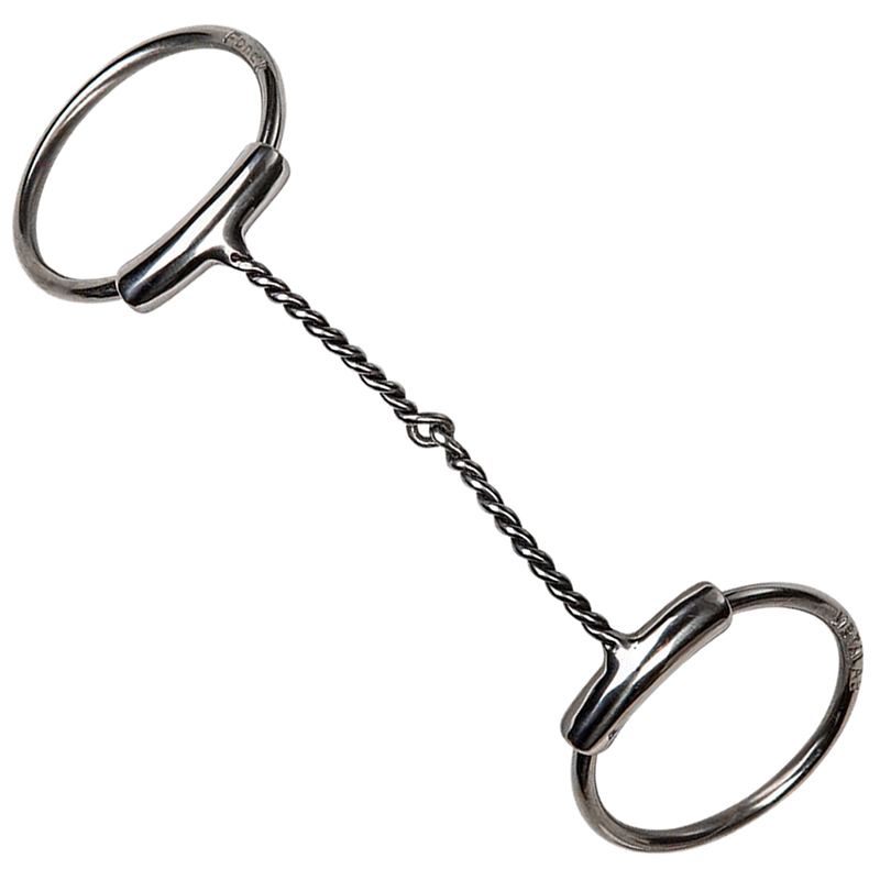 Metalab o-snaffle bit curved and twisted wire 5mm